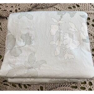 Calvin Klein Duvet Cover QUEEN Petal Silver Monochromatic Botanical Spa Colors